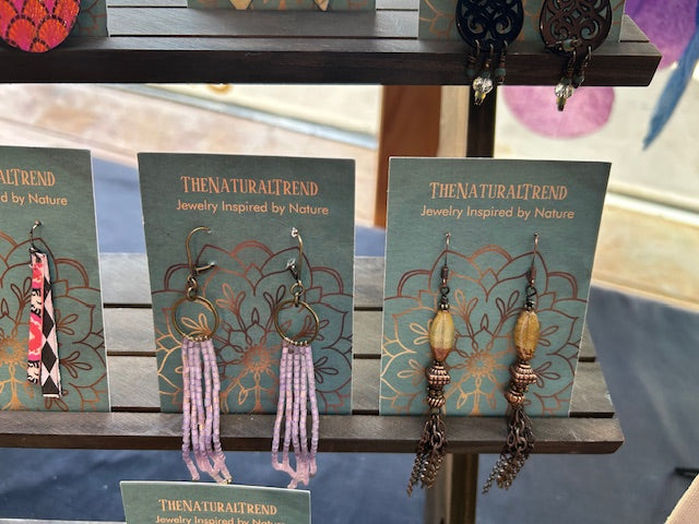 Cathy Billings - Beaded Fringe earrings